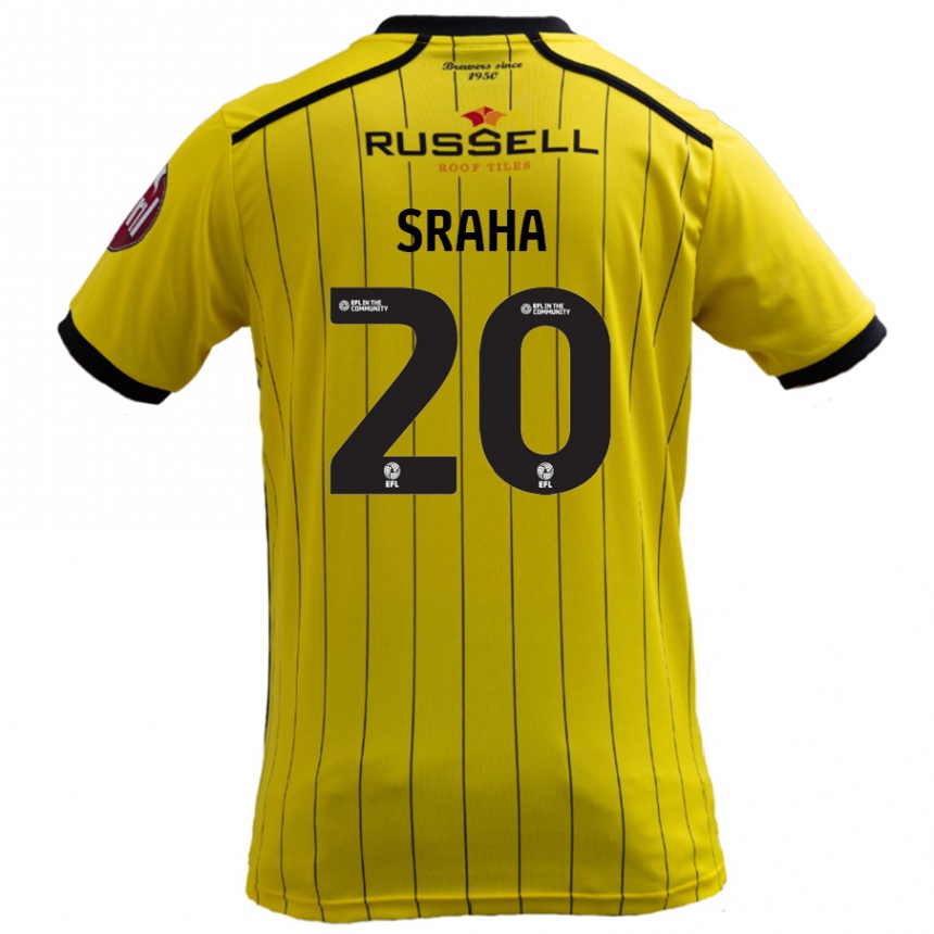 Niño Fútbol Camiseta Jason Sraha #20 Amarillo 1ª Equipación 2024/25 Perú