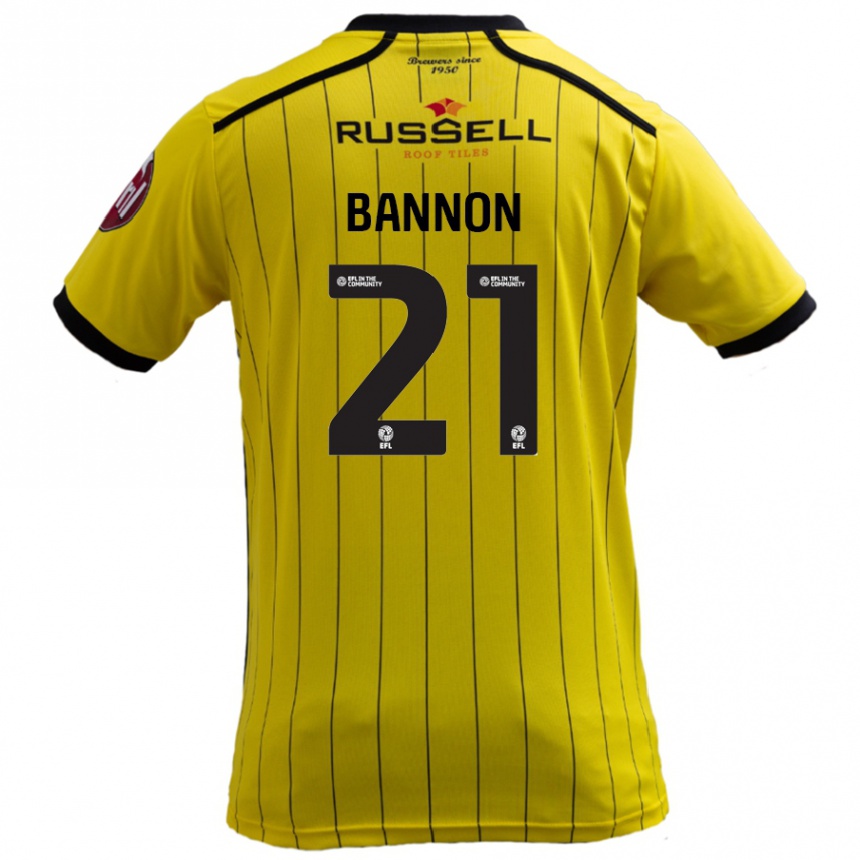 Niño Fútbol Camiseta Alex Bannon #21 Amarillo 1ª Equipación 2024/25 Perú