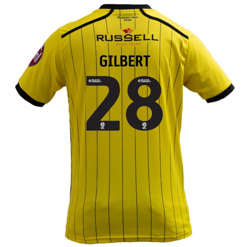 Niño Fútbol Camiseta Cameron Gilbert #28 Amarillo 1ª Equipación 2024/25 Perú