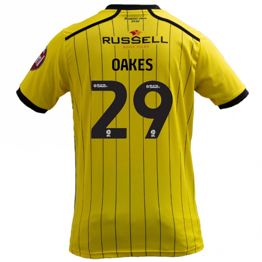 Niño Fútbol Camiseta Toby Oakes #29 Amarillo 1ª Equipación 2024/25 Perú