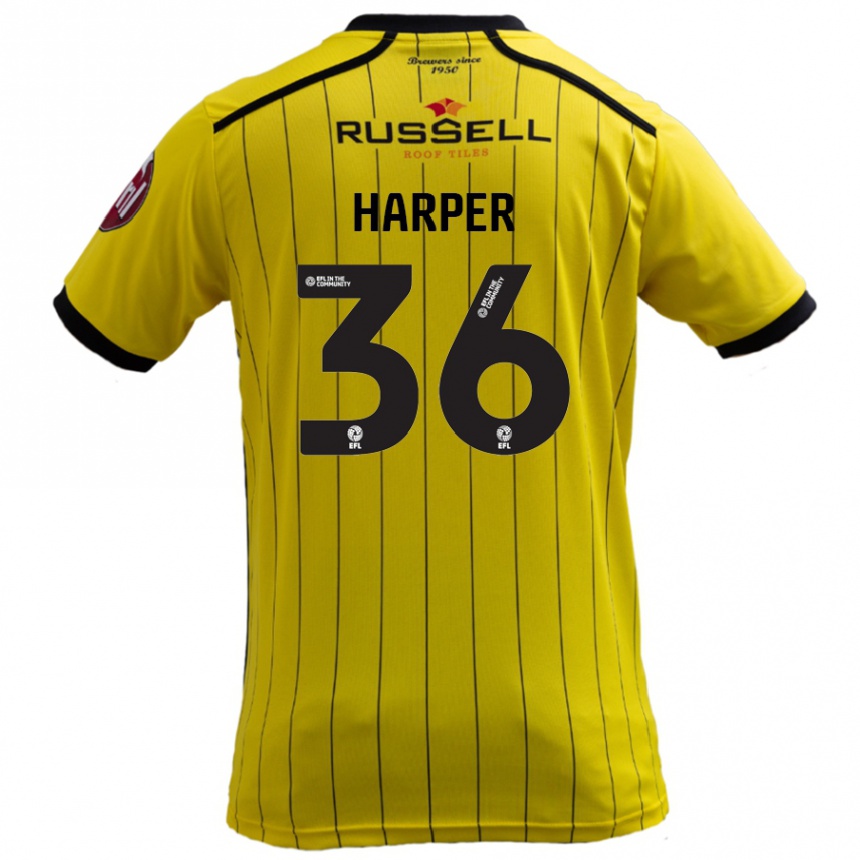 Niño Fútbol Camiseta Rekeem Harper #36 Amarillo 1ª Equipación 2024/25 Perú