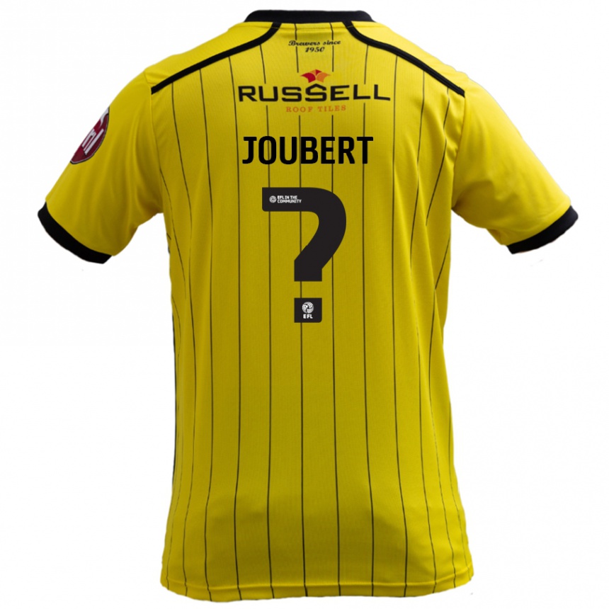 Niño Fútbol Camiseta Lucas Joubert #0 Amarillo 1ª Equipación 2024/25 Perú