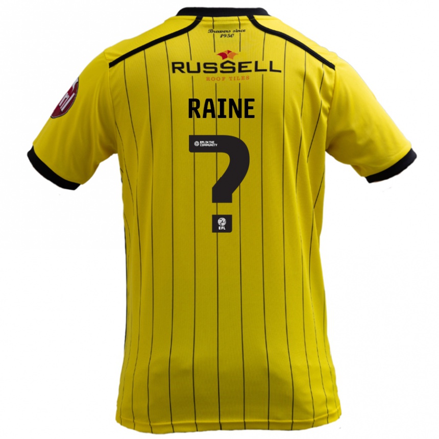 Niño Fútbol Camiseta Max Raine #0 Amarillo 1ª Equipación 2024/25 Perú