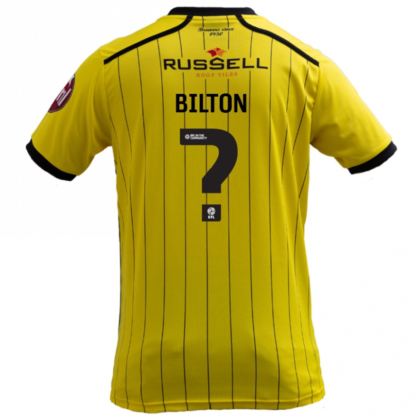 Niño Fútbol Camiseta Kye Bilton #0 Amarillo 1ª Equipación 2024/25 Perú