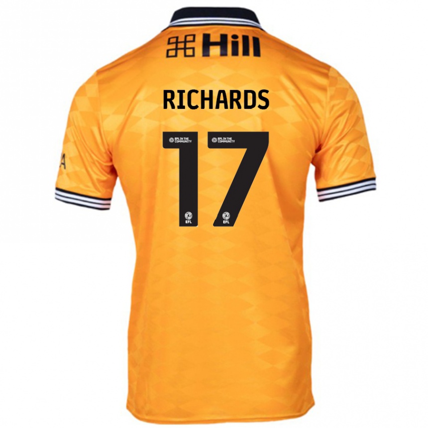 Niño Fútbol Camiseta Taylor Richards #17 Naranja 1ª Equipación 2024/25 Perú