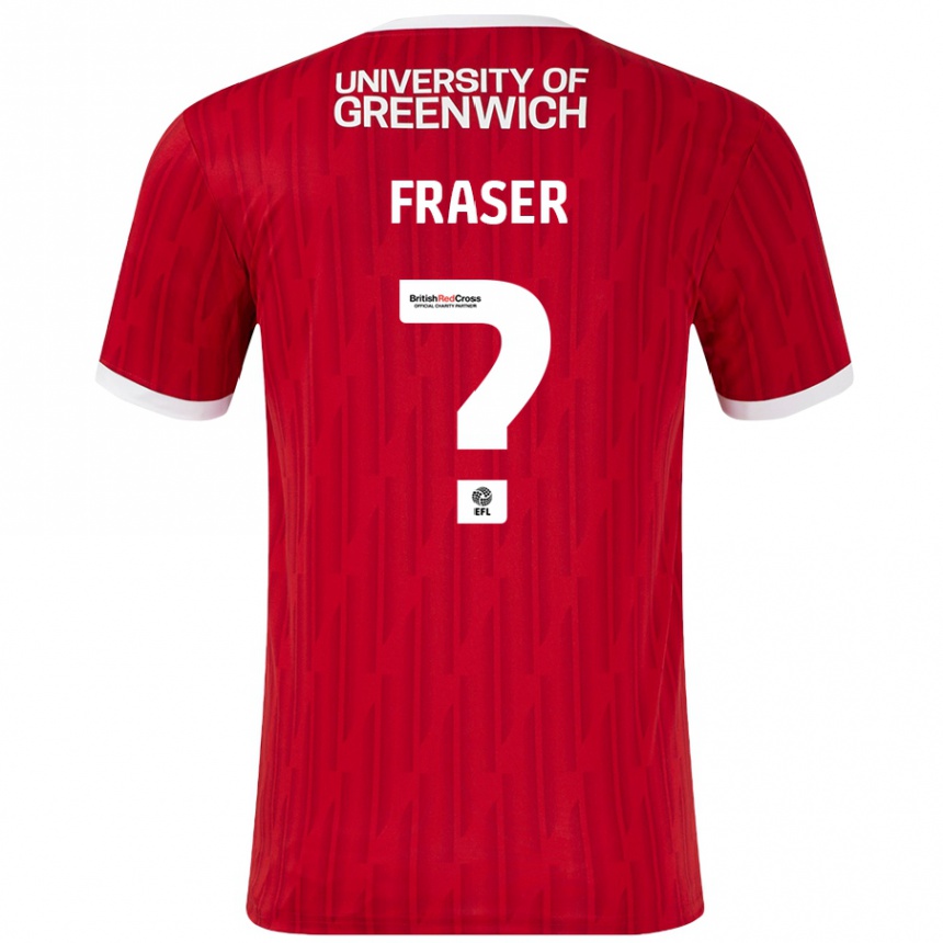 Niño Fútbol Camiseta Scott Fraser #0 Rojo Blanco 1ª Equipación 2024/25 Perú