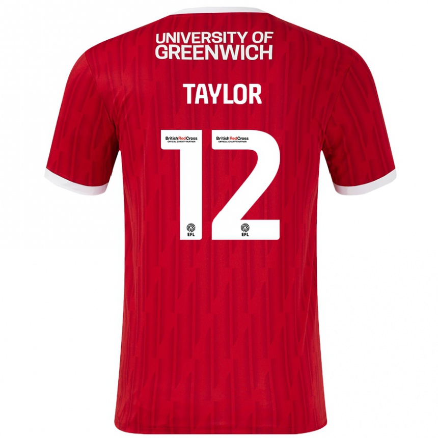 Niño Fútbol Camiseta Terry Taylor #12 Rojo Blanco 1ª Equipación 2024/25 Perú