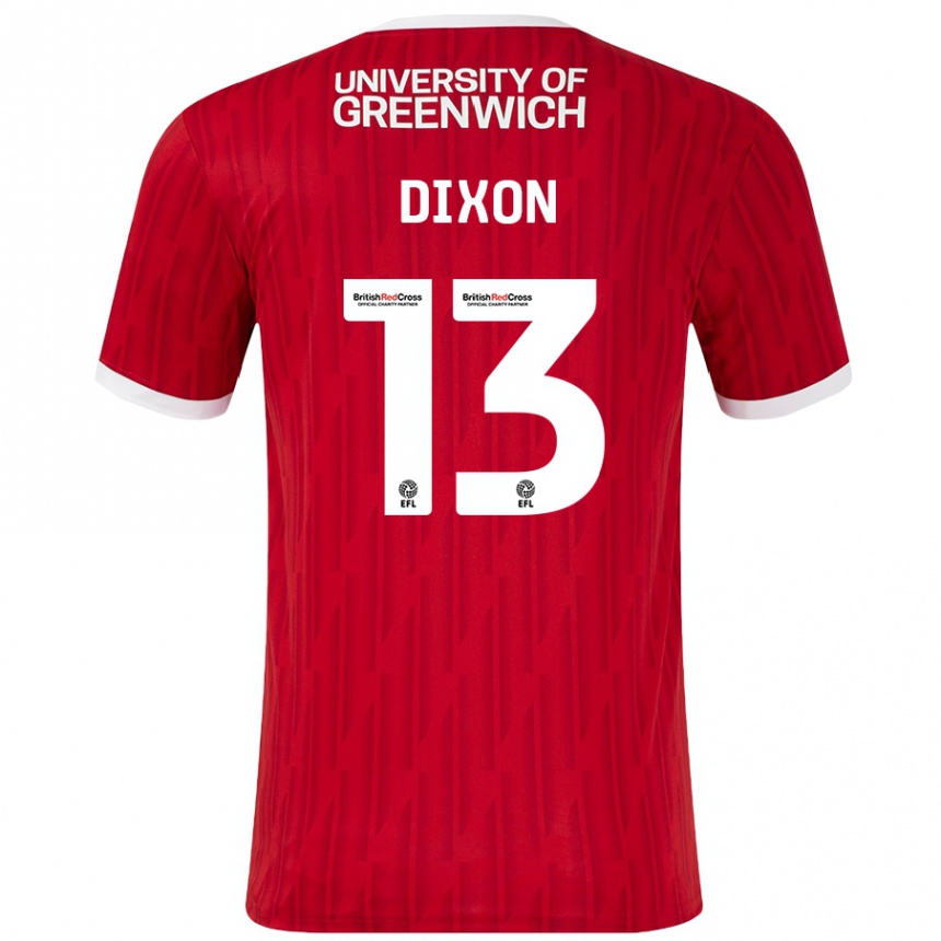 Niño Fútbol Camiseta Kaheim Dixon #13 Rojo Blanco 1ª Equipación 2024/25 Perú