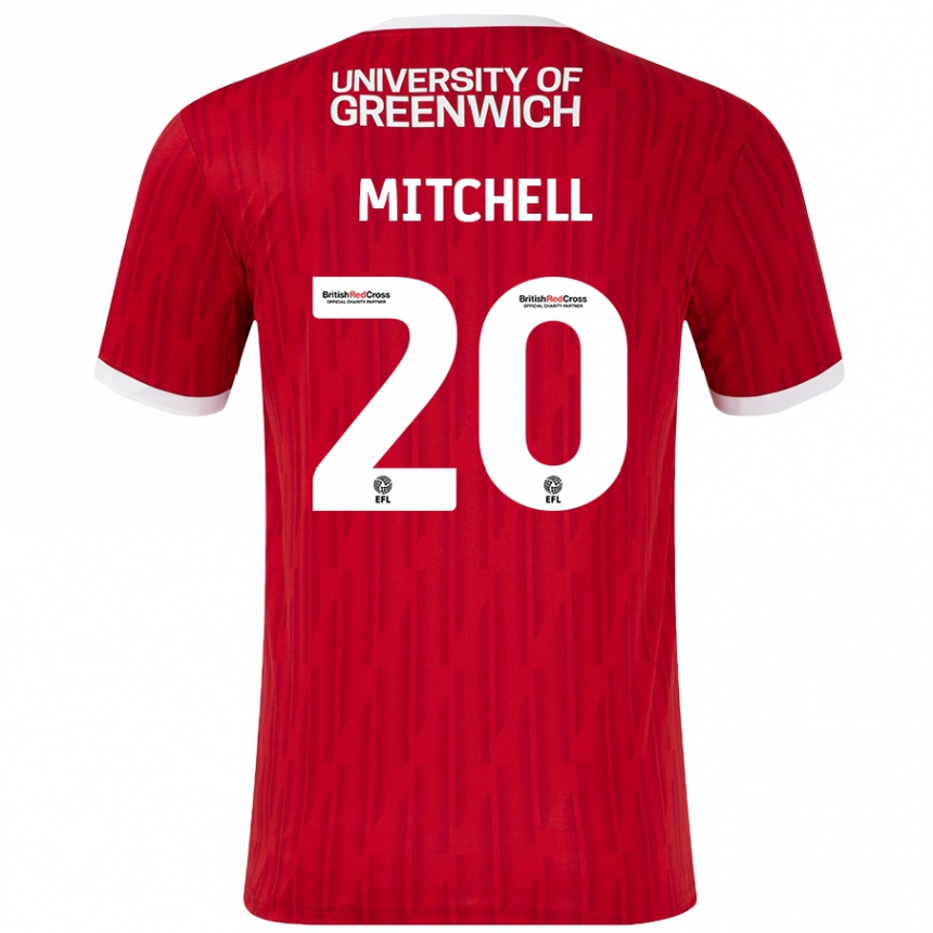 Niño Fútbol Camiseta Zach Mitchell #20 Rojo Blanco 1ª Equipación 2024/25 Perú