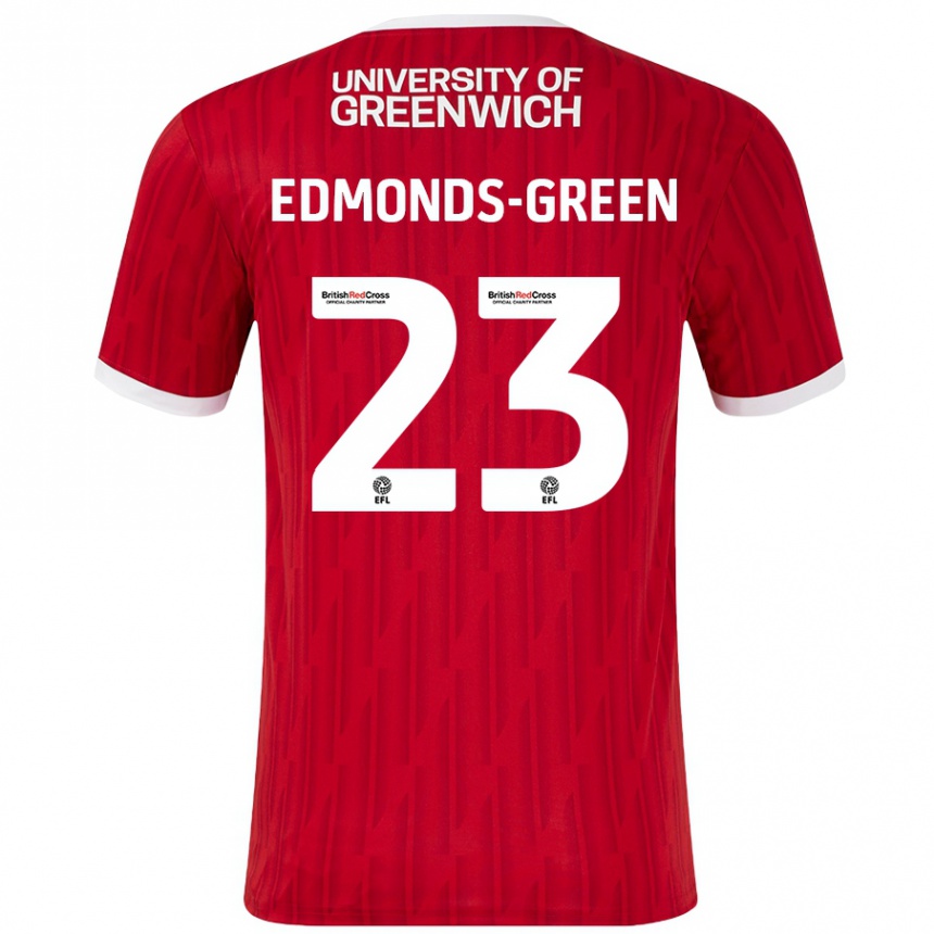 Niño Fútbol Camiseta Rarmani Edmonds-Green #23 Rojo Blanco 1ª Equipación 2024/25 Perú