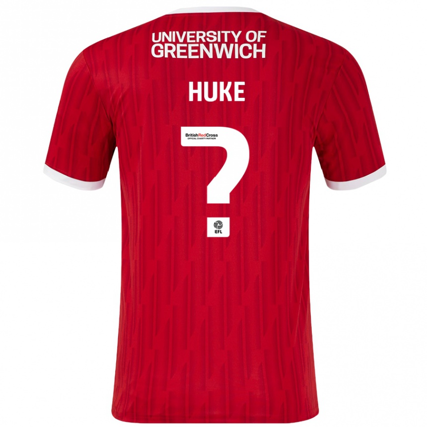 Niño Fútbol Camiseta Ryan Huke #0 Rojo Blanco 1ª Equipación 2024/25 Perú