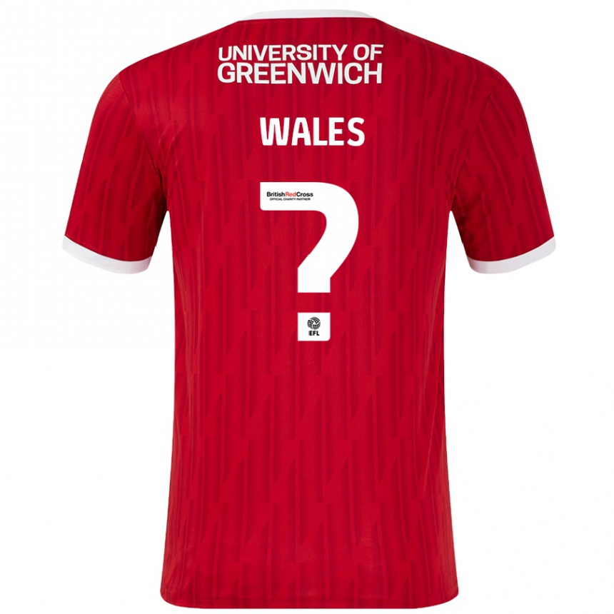 Niño Fútbol Camiseta Manu Wales #0 Rojo Blanco 1ª Equipación 2024/25 Perú