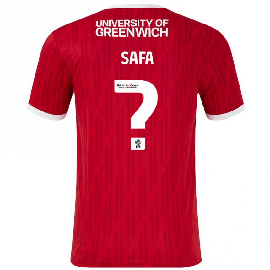 Niño Fútbol Camiseta Jacob Safa #0 Rojo Blanco 1ª Equipación 2024/25 Perú