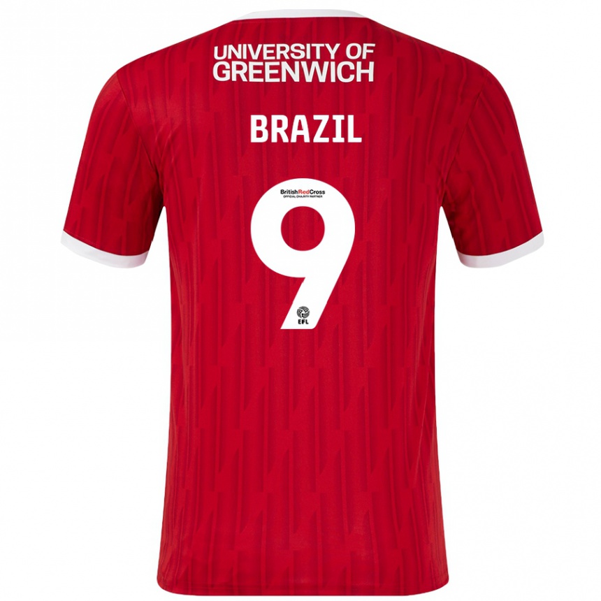 Niño Fútbol Camiseta Ellie Brazil #9 Rojo Blanco 1ª Equipación 2024/25 Perú