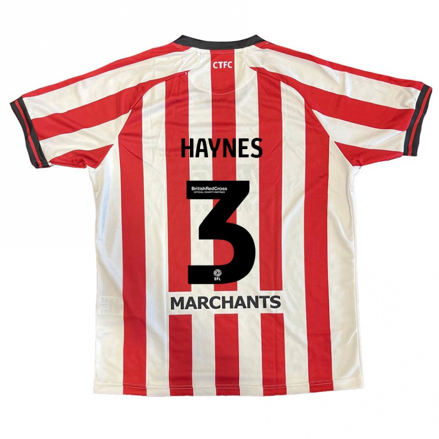 Niño Fútbol Camiseta Ryan Haynes #3 Rojo Blanco 1ª Equipación 2024/25 Perú