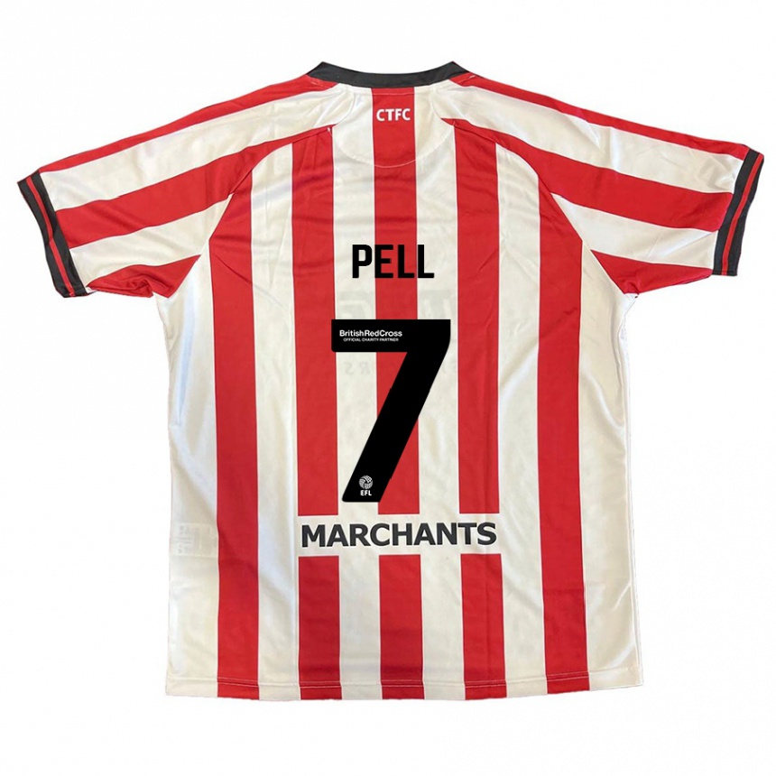 Niño Fútbol Camiseta Harry Pell #7 Rojo Blanco 1ª Equipación 2024/25 Perú