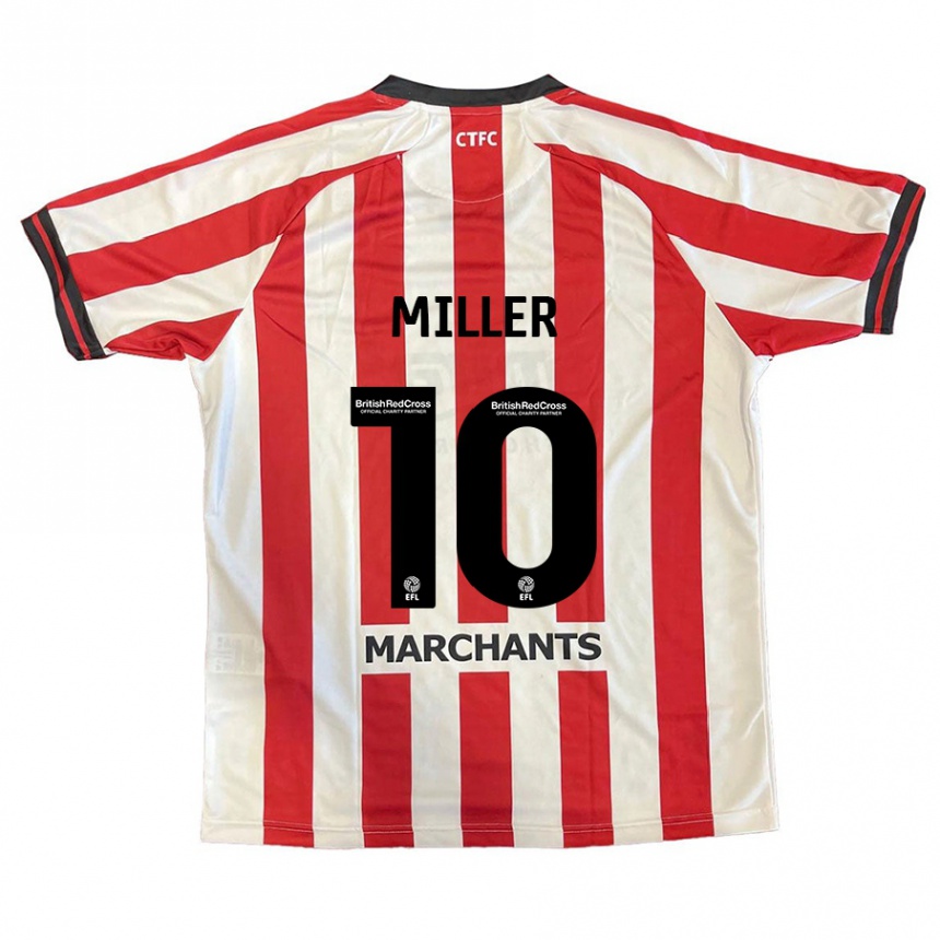 Niño Fútbol Camiseta George Miller #10 Rojo Blanco 1ª Equipación 2024/25 Perú