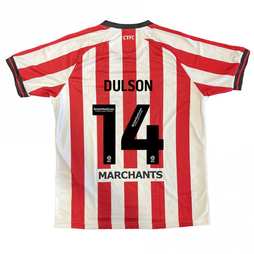 Niño Fútbol Camiseta Liam Dulson #14 Rojo Blanco 1ª Equipación 2024/25 Perú