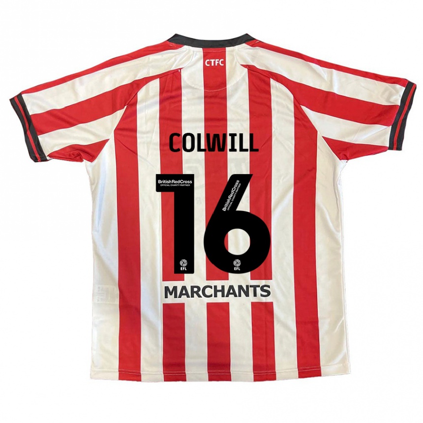 Niño Fútbol Camiseta Joel Colwill #16 Rojo Blanco 1ª Equipación 2024/25 Perú