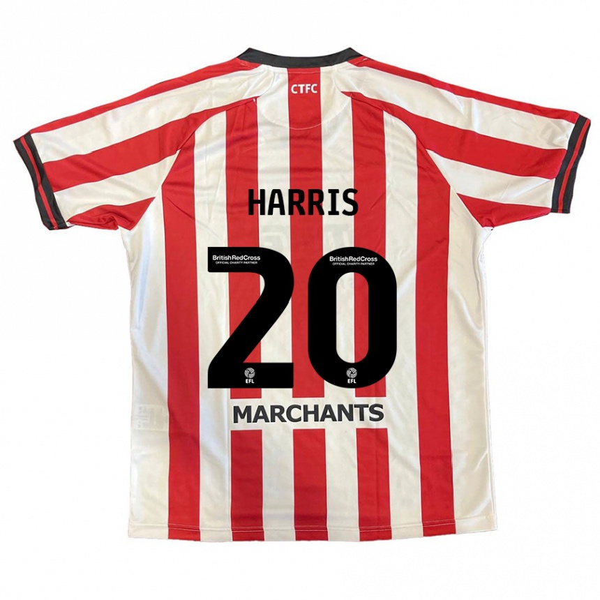 Niño Fútbol Camiseta Max Harris #20 Rojo Blanco 1ª Equipación 2024/25 Perú