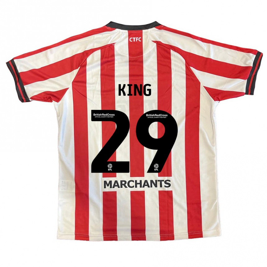 Niño Fútbol Camiseta Tom King #29 Rojo Blanco 1ª Equipación 2024/25 Perú