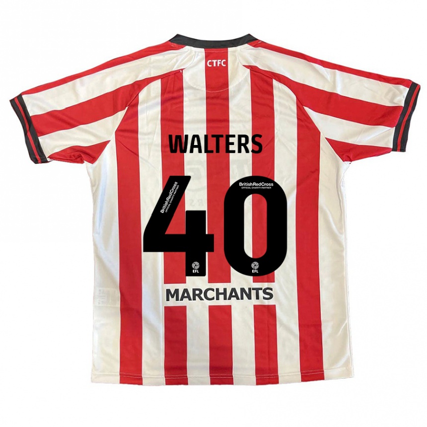 Niño Fútbol Camiseta Cameron Walters #40 Rojo Blanco 1ª Equipación 2024/25 Perú