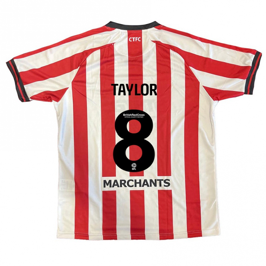 Niño Fútbol Camiseta Charlie Taylor #8 Rojo Blanco 1ª Equipación 2024/25 Perú