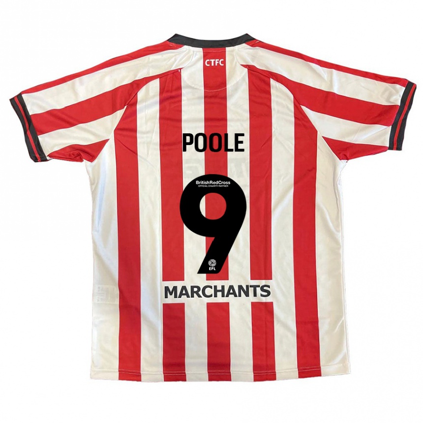 Niño Fútbol Camiseta Phoebie Poole #9 Rojo Blanco 1ª Equipación 2024/25 Perú