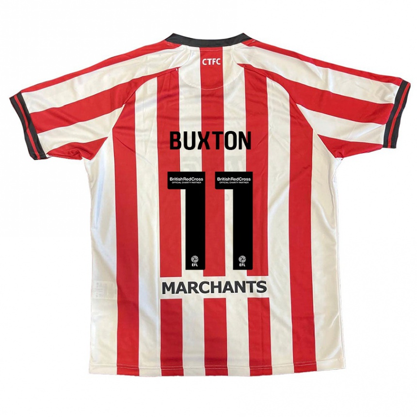 Niño Fútbol Camiseta Charlotte Buxton #11 Rojo Blanco 1ª Equipación 2024/25 Perú