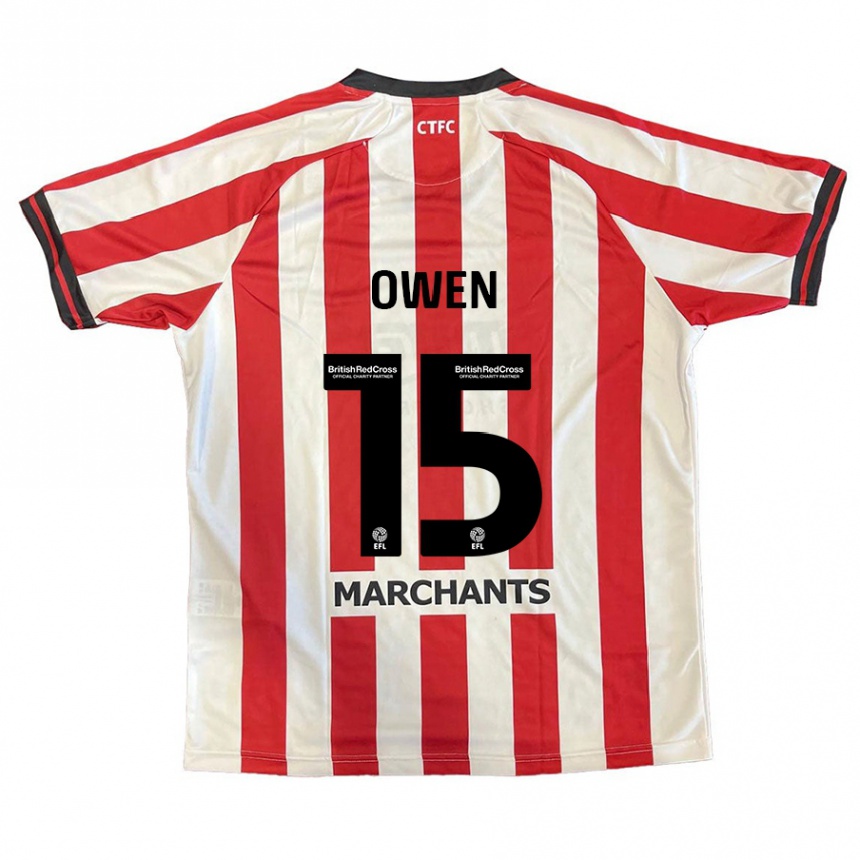 Niño Fútbol Camiseta Emily Owen #15 Rojo Blanco 1ª Equipación 2024/25 Perú