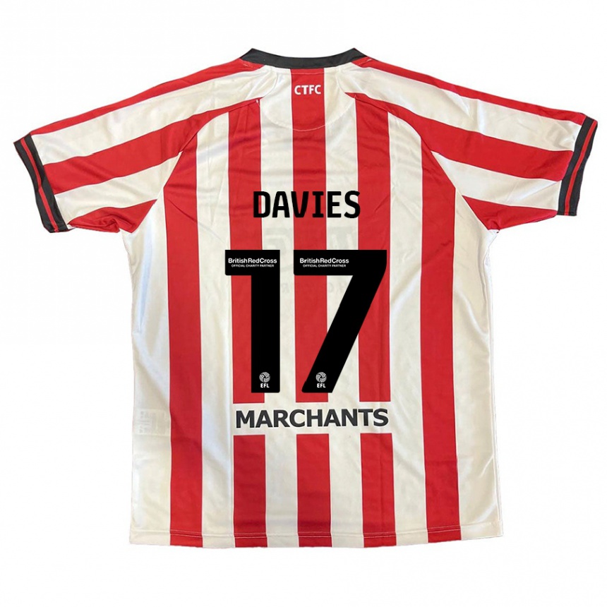 Niño Fútbol Camiseta Annabel Davies #17 Rojo Blanco 1ª Equipación 2024/25 Perú