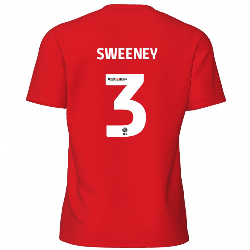 Niño Fútbol Camiseta Jayden Sweeney #3 Rojo 1ª Equipación 2024/25 Perú