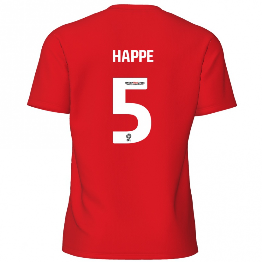 Niño Fútbol Camiseta Dan Happe #5 Rojo 1ª Equipación 2024/25 Perú