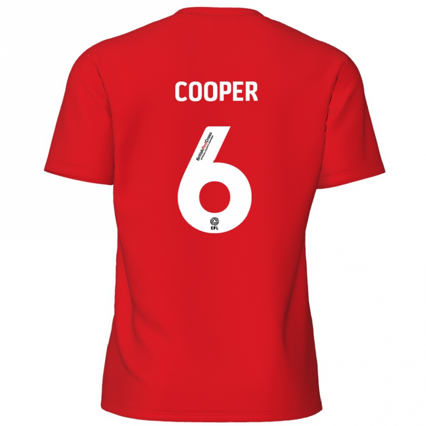 Niño Fútbol Camiseta Brandon Cooper #6 Rojo 1ª Equipación 2024/25 Perú