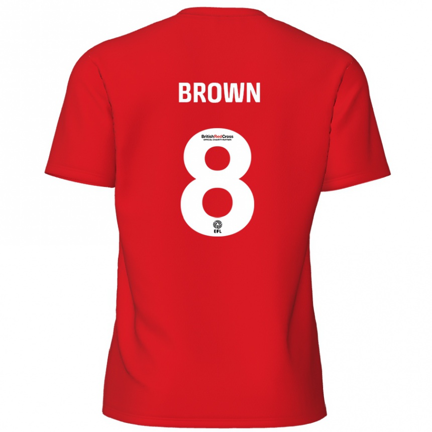 Niño Fútbol Camiseta Jordan Brown #8 Rojo 1ª Equipación 2024/25 Perú