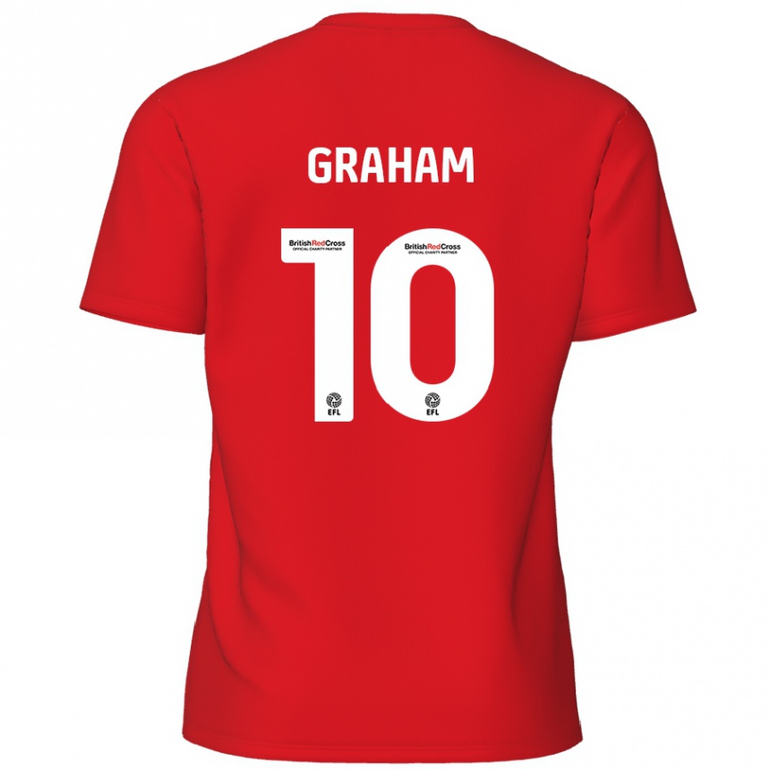 Niño Fútbol Camiseta Jordan Graham #10 Rojo 1ª Equipación 2024/25 Perú