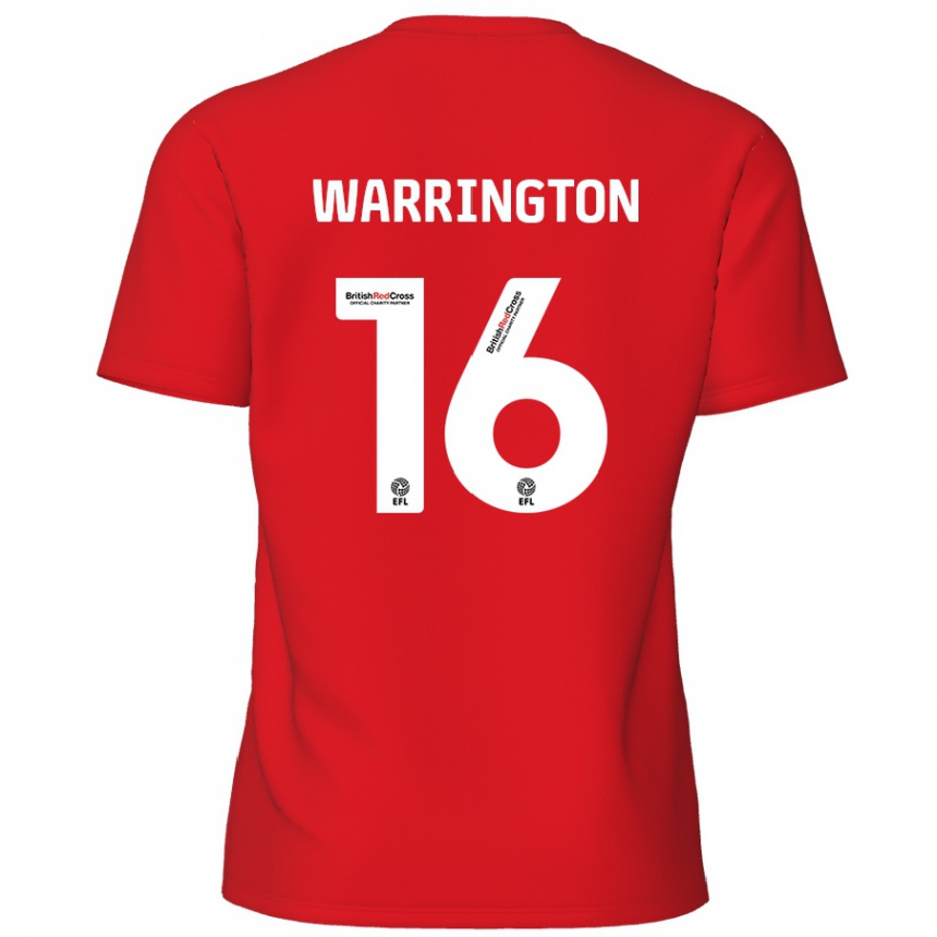 Niño Fútbol Camiseta Lewis Warrington #16 Rojo 1ª Equipación 2024/25 Perú