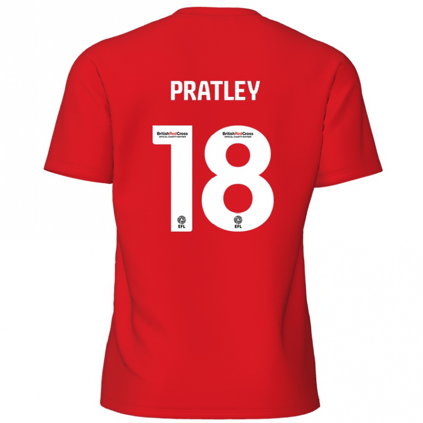 Niño Fútbol Camiseta Darren Pratley #18 Rojo 1ª Equipación 2024/25 Perú