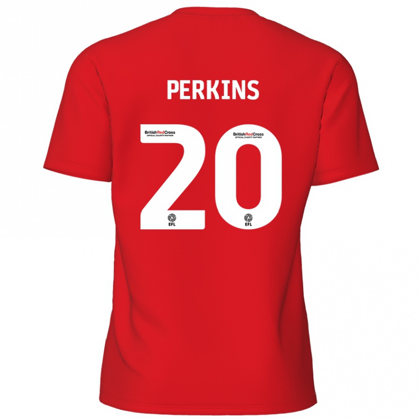 Niño Fútbol Camiseta Sonny Perkins #20 Rojo 1ª Equipación 2024/25 Perú