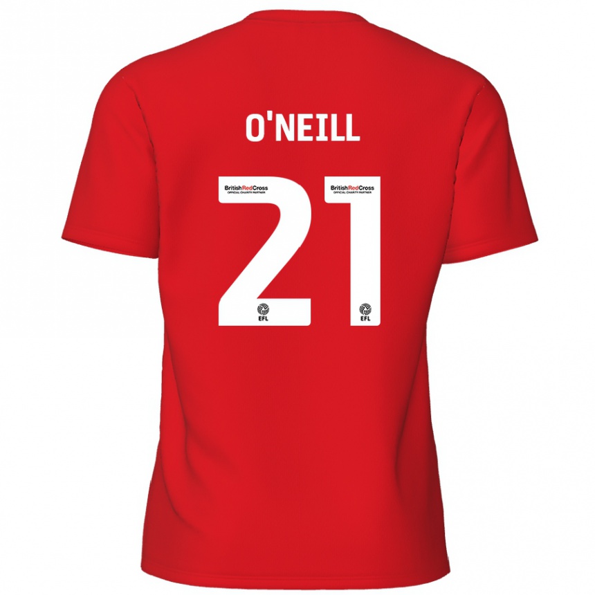 Niño Fútbol Camiseta Ollie O'neill #21 Rojo 1ª Equipación 2024/25 Perú