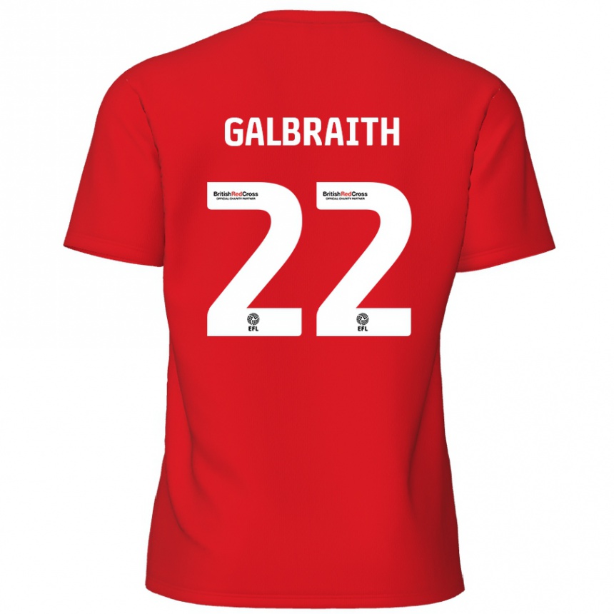 Niño Fútbol Camiseta Ethan Galbraith #22 Rojo 1ª Equipación 2024/25 Perú