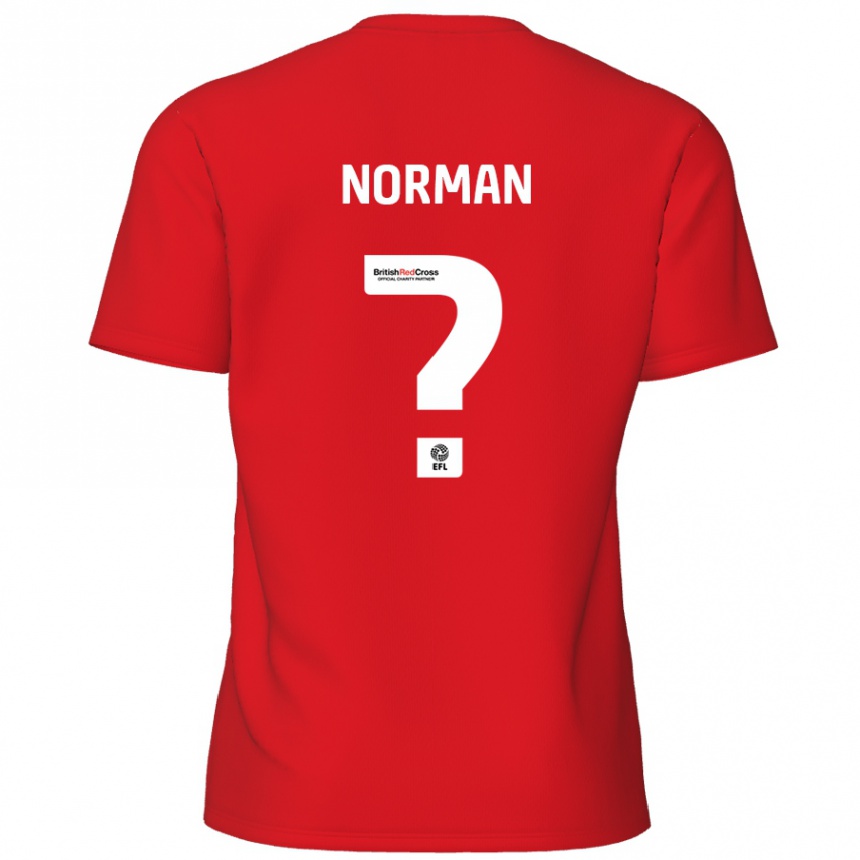 Niño Fútbol Camiseta Freddie Norman #0 Rojo 1ª Equipación 2024/25 Perú