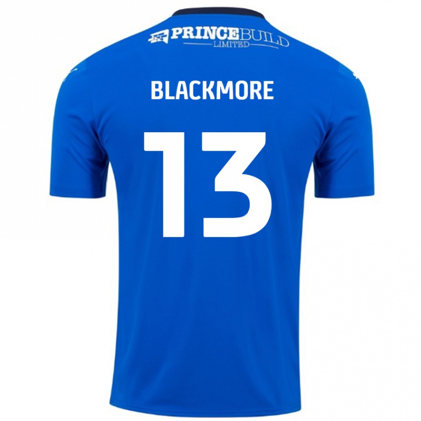 Niño Fútbol Camiseta Will Blackmore #13 Azul Blanco 1ª Equipación 2024/25 Perú