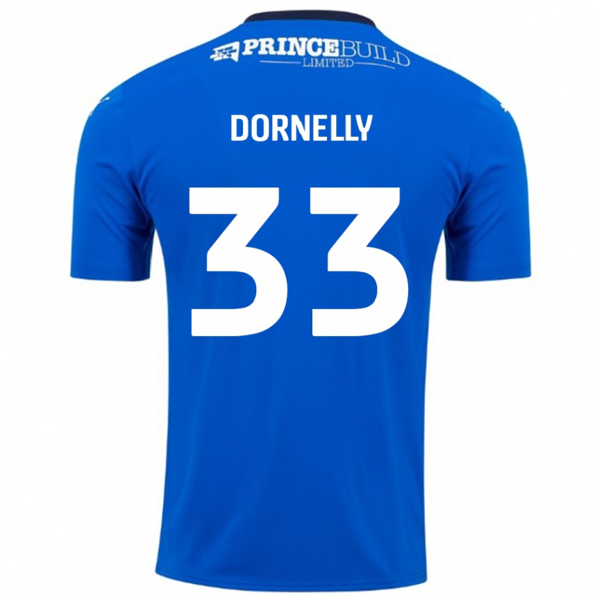 Niño Fútbol Camiseta James Dornelly #33 Azul Blanco 1ª Equipación 2024/25 Perú