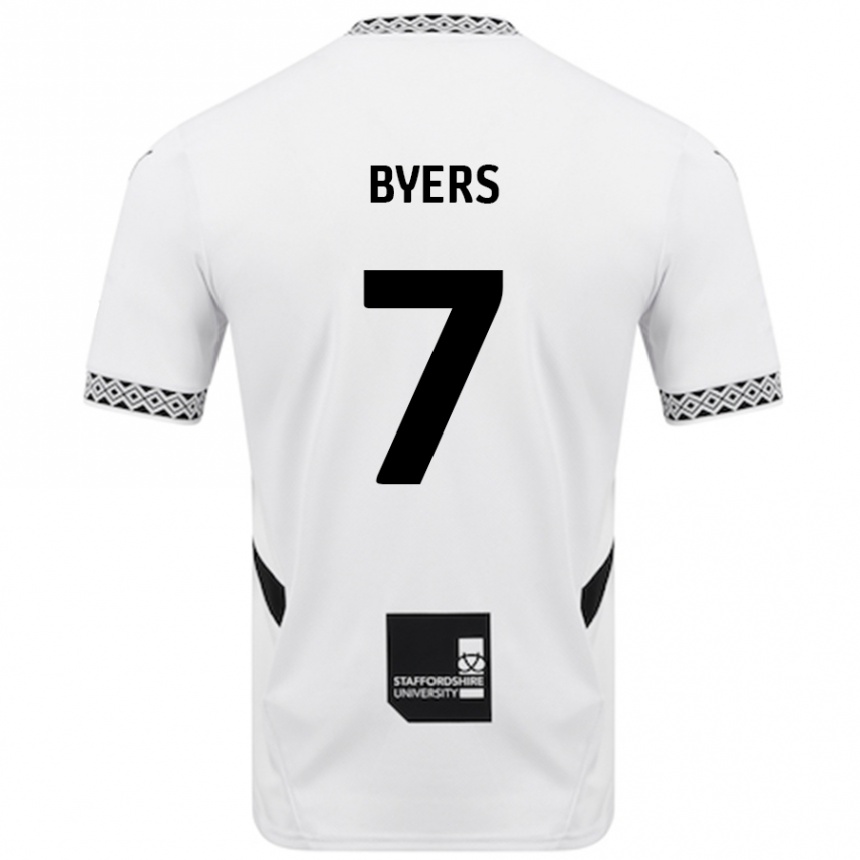 Niño Fútbol Camiseta George Byers #7 Blanco 1ª Equipación 2024/25 Perú