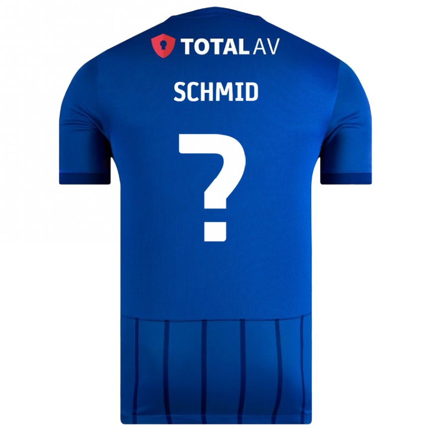 Niño Fútbol Camiseta Nicolas Schmid #0 Azul 1ª Equipación 2024/25 Perú