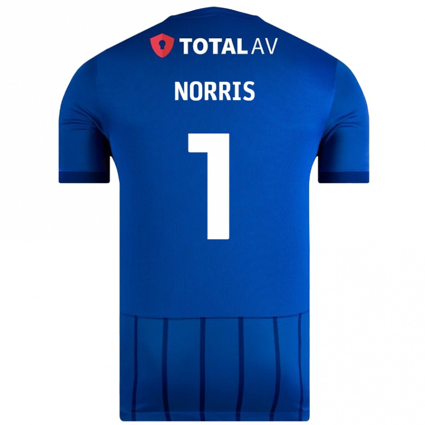 Niño Fútbol Camiseta Will Norris #1 Azul 1ª Equipación 2024/25 Perú