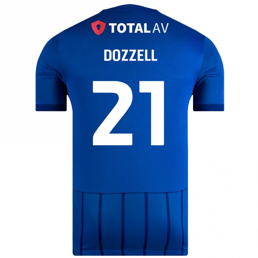 Niño Fútbol Camiseta Andre Dozzell #21 Azul 1ª Equipación 2024/25 Perú