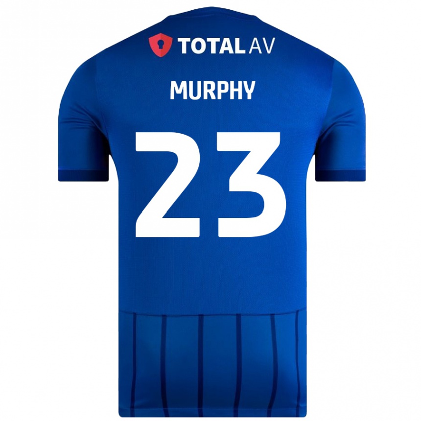 Niño Fútbol Camiseta Josh Murphy #23 Azul 1ª Equipación 2024/25 Perú