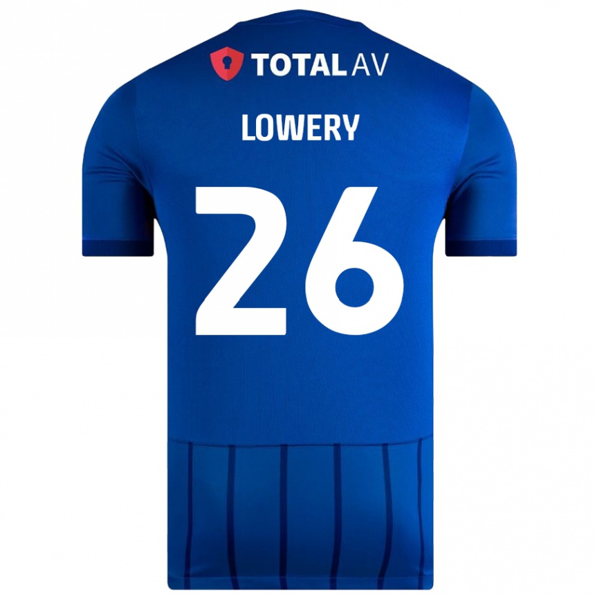 Niño Fútbol Camiseta Tom Lowery #26 Azul 1ª Equipación 2024/25 Perú